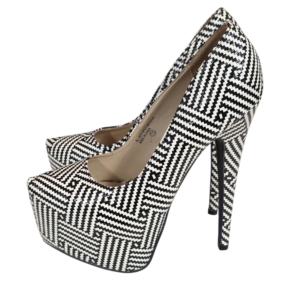 Glam Prom Event Holiday Boho Work Career Office Siren Heels Womens Size 7.5 - Picture 3 of 8